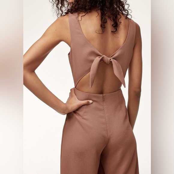 ✨ARITZIA✨ Wilfred Ecoulement Jumpsuit in Nutmeg - US2 - Picture 3 of 8